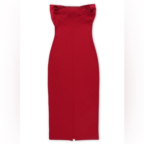 NA-KD Red Bow Midi Dress - Picture 6 of 7